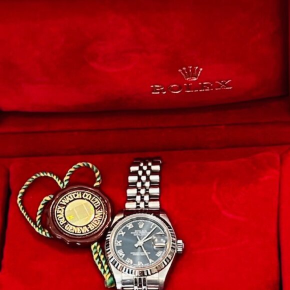 ROLEX Women's Datejust Blue Face Watch - Picture 2 of 7